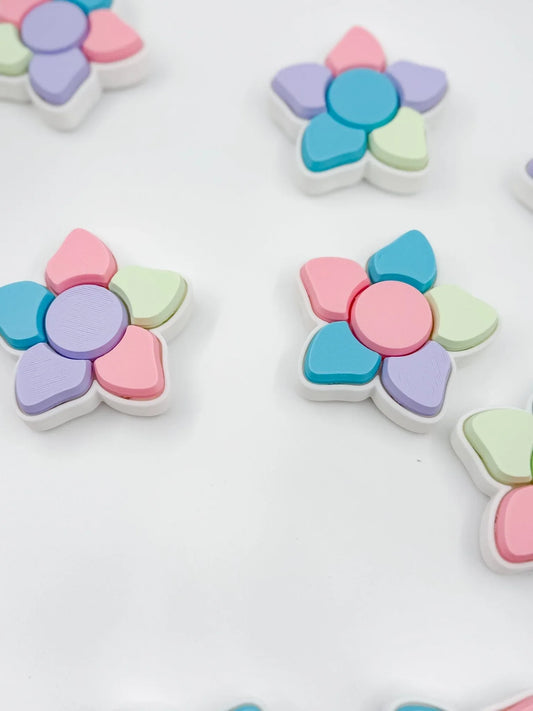 Pastel Flower Multi Keyboard Clicker Fidget - Puppy's Aesthetics