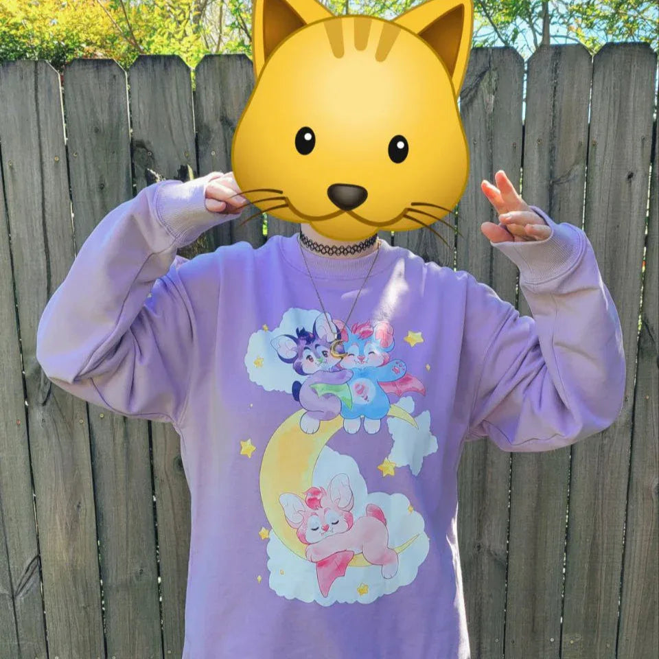 Pastel Bat Sweater - Puppy's Aesthetics