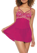 Pink Pussycat Babydoll Lingerie Set