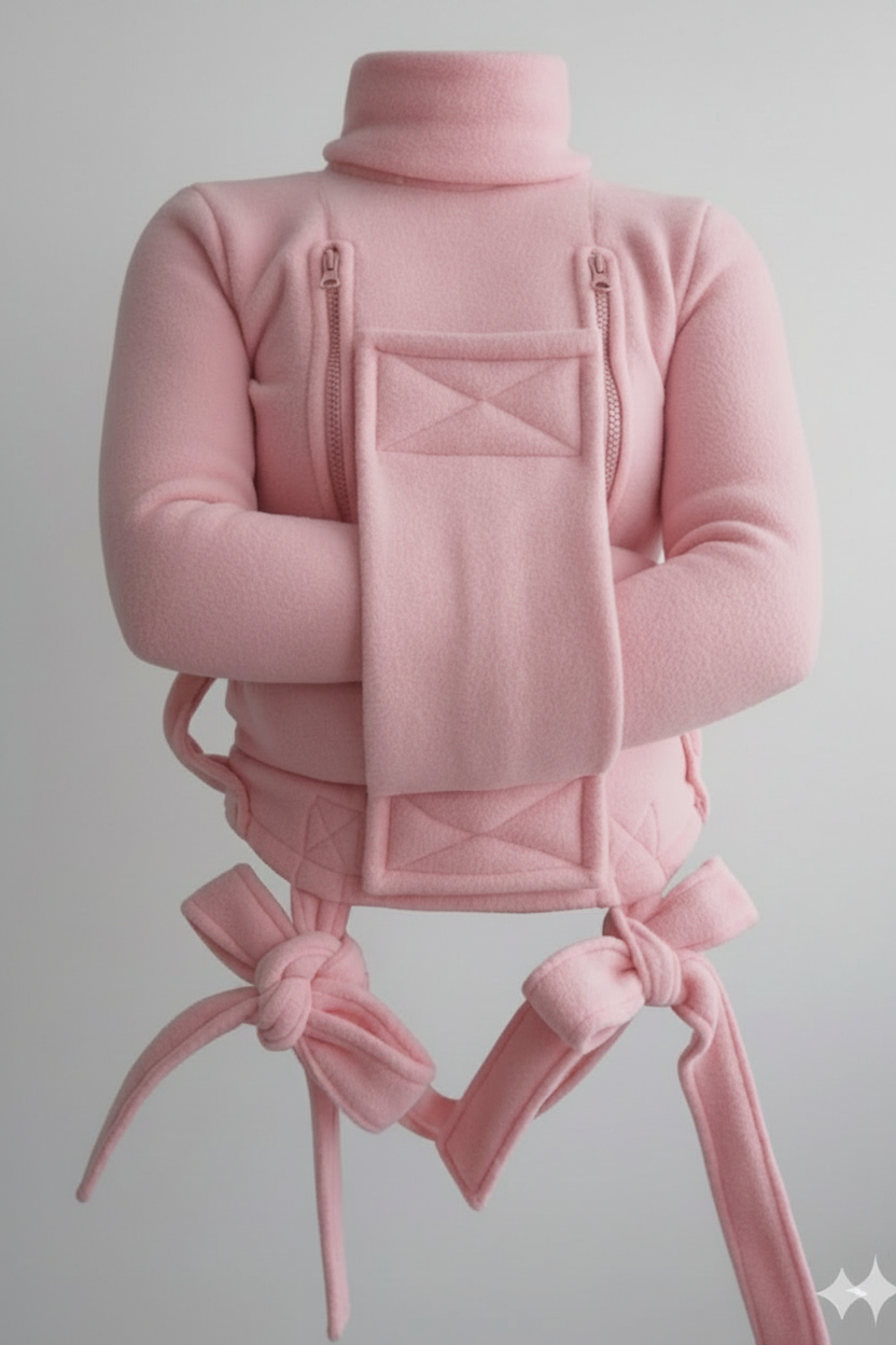 Polar Fleece ABDL Straitjacket with Chest Zippers