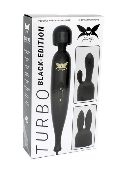 Pixey Turbo Black Edition Wand Massager (Attachments) - Puppy's Aesthetics