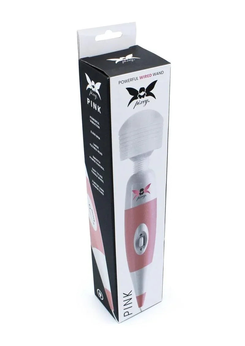 Pixey Pink Wand Powerful Wired Vibrator - Puppy's Aesthetics