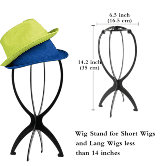 Plastic Wig Stand - Black