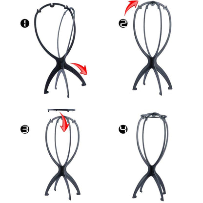 Plastic Wig Stand - Black