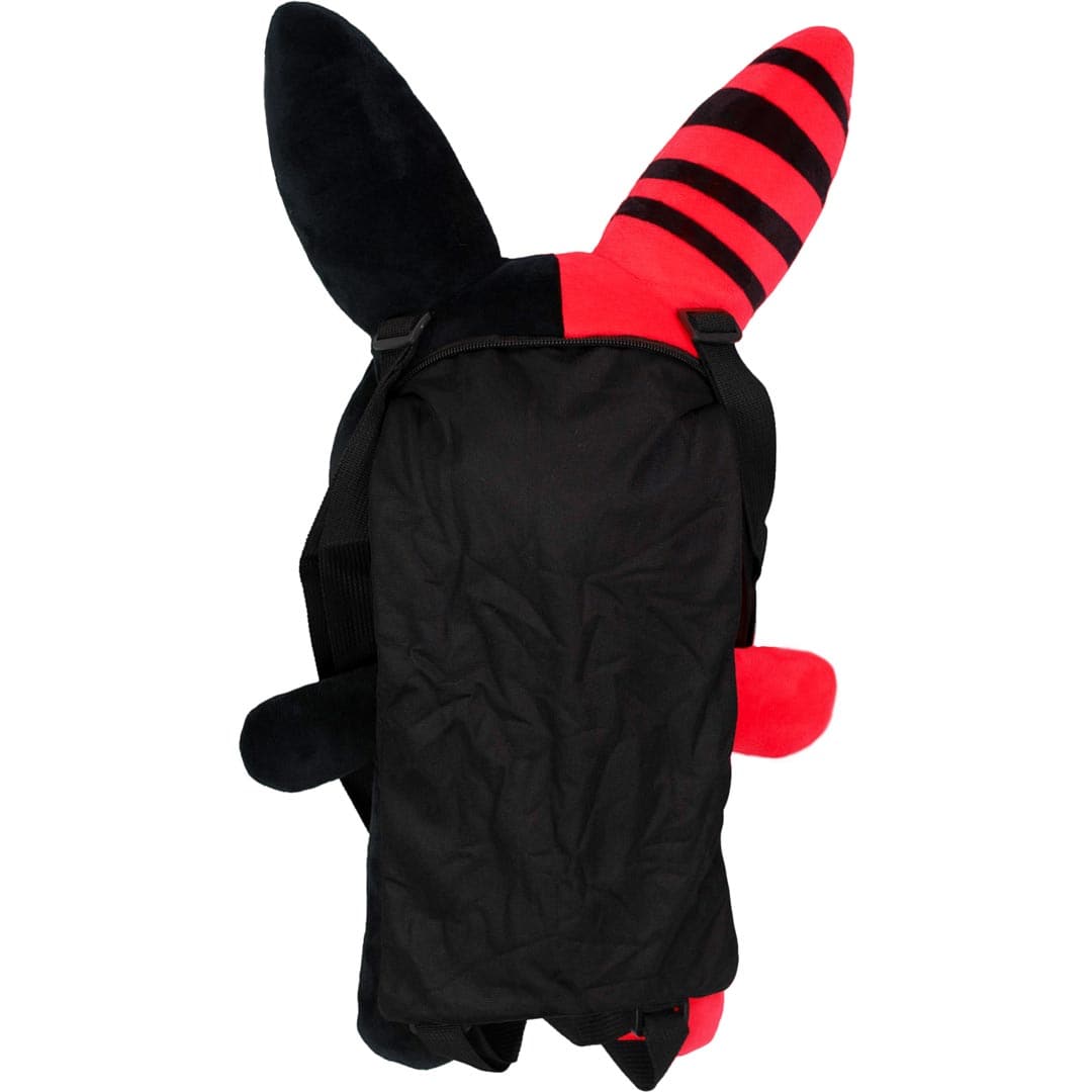 Rabbit Plush Backpack – Red/Black (20”)