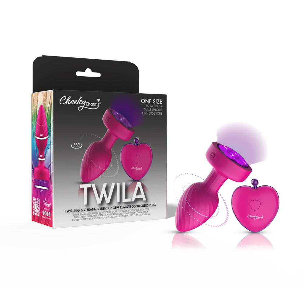 USA Only - Twirling Gem Light Up Vibe Plug w/Remote