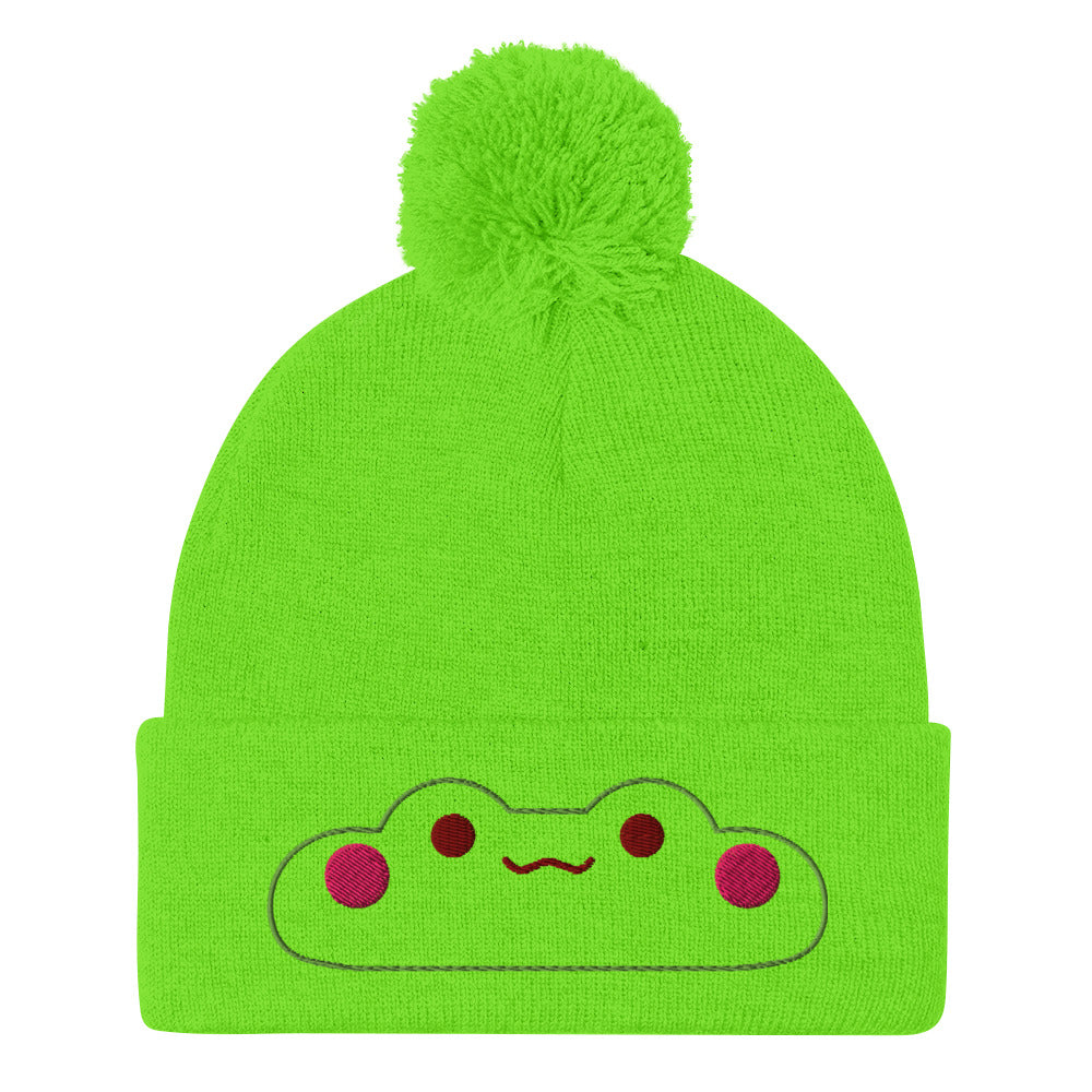 Kawaii Frog Pom-Pom Beanie