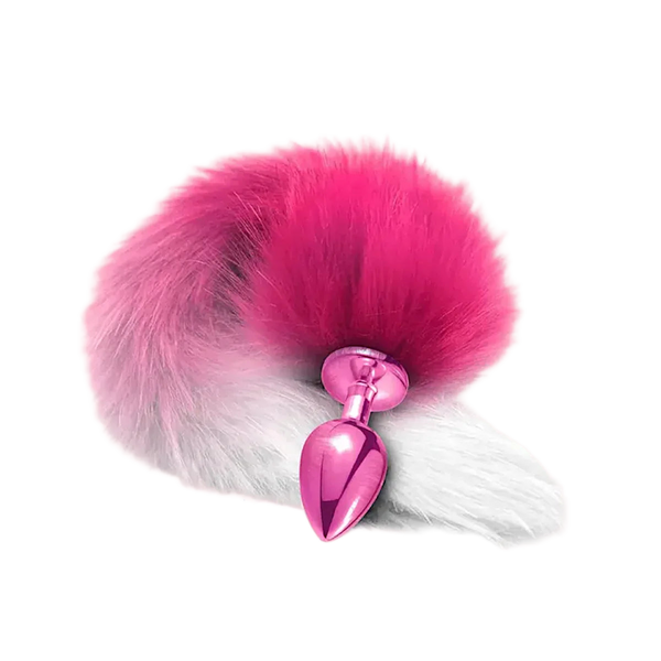 Metal Pink Butt Plug Fur Tail