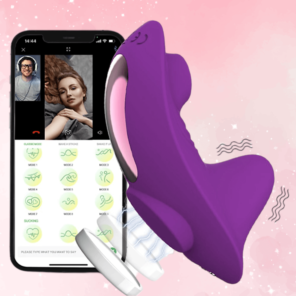 App Vibrator Bluetooth Remote Control Sucker (Colors) - Puppy's Aesthetics