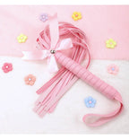 Kawaii Pink PU Leather Bow Flogger (Colors) - Puppy's Aesthetics