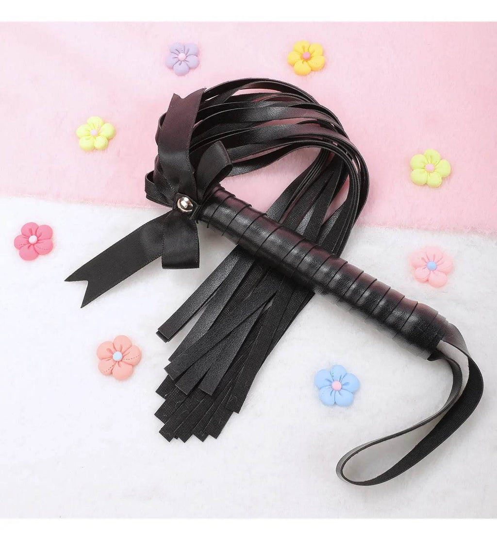Kawaii Pink PU Leather Bow Flogger (Colors) - Puppy's Aesthetics
