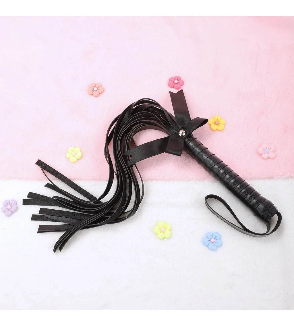 Kawaii Pink PU Leather Bow Flogger (Colors) - Puppy's Aesthetics