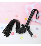 Kawaii Pink PU Leather Bow Flogger (Colors) - Puppy's Aesthetics