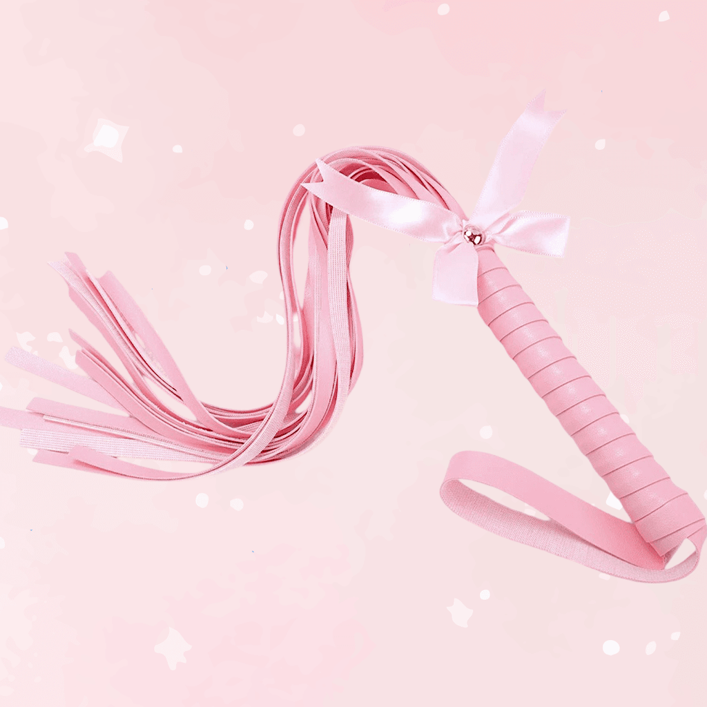Kawaii Pink PU Leather Bow Flogger (Colors) - Puppy's Aesthetics
