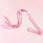 Kawaii Pink PU Leather Bow Flogger (Colors) - Puppy's Aesthetics