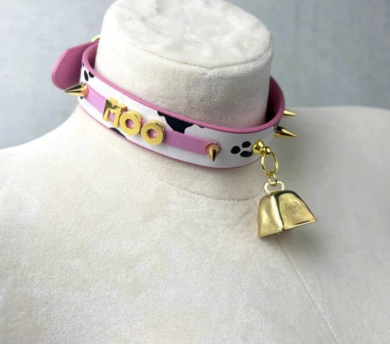 Sexy Moo Moo PU Leather Collar - Puppy's Aesthetics