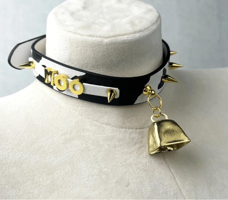 Sexy Moo Moo PU Leather Collar - Puppy's Aesthetics