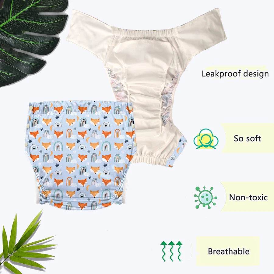 XL/XXL Adorable Fox Adult Cloth Diaper (Colors) - Puppy's Aesthetics