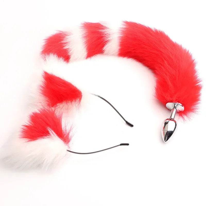 40cm Kawaii Plush Ears & Tail Set (Colors) - Puppy's Aesthetics
