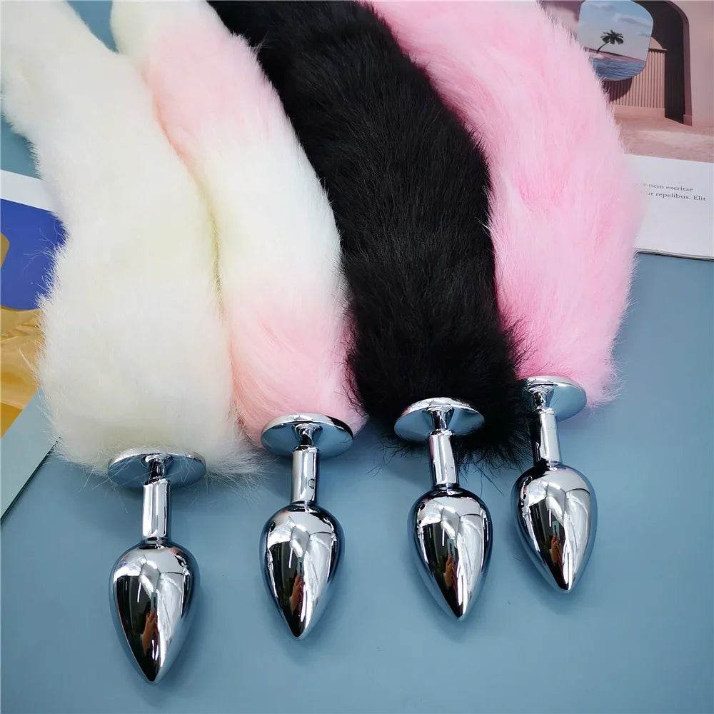 40cm Kawaii Plush Ears & Tail Set (Colors) - Puppy's Aesthetics
