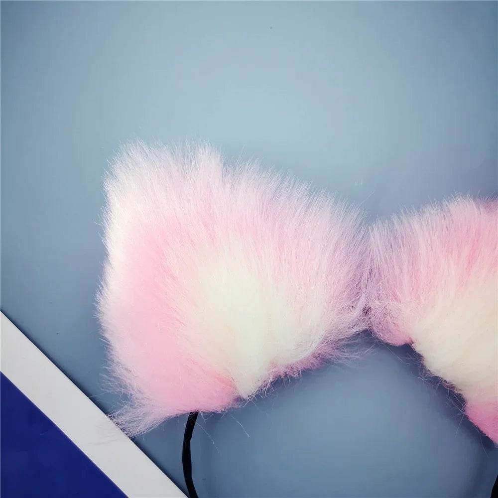 40cm Kawaii Plush Ears & Tail Set (Colors) - Puppy's Aesthetics