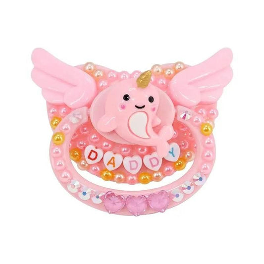 Pink 'Daddy' Handmade Adult Pacifier - Puppy's Aesthetics