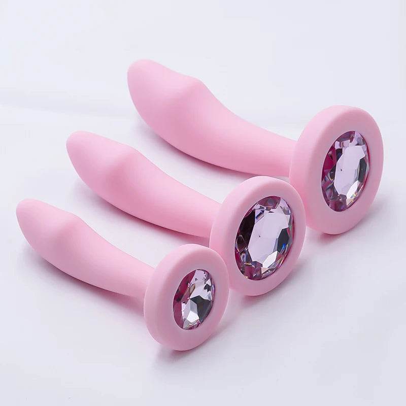 Cute Silicone Anal Plug Gem Base (Colors) - Puppy's Aesthetics