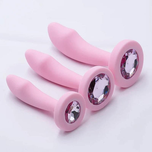 Cute Silicone Anal Plug Gem Base (Colors) - Puppy's Aesthetics
