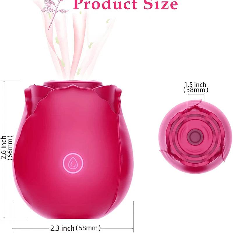 Powerful Gentle Sucking-Rose Vibrator Toy - Puppy's Aesthetics