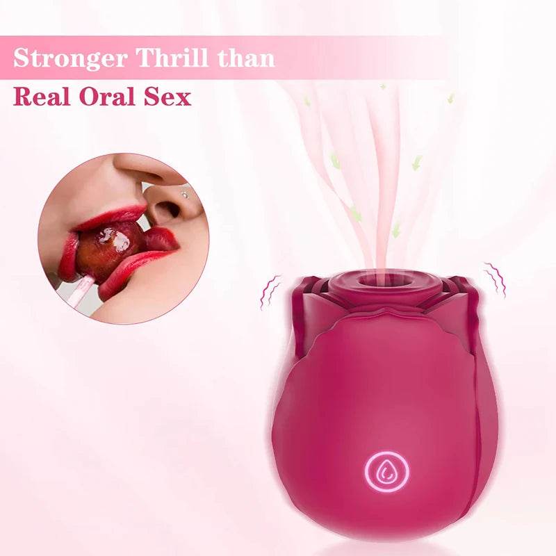 Powerful Gentle Sucking-Rose Vibrator Toy - Puppy's Aesthetics