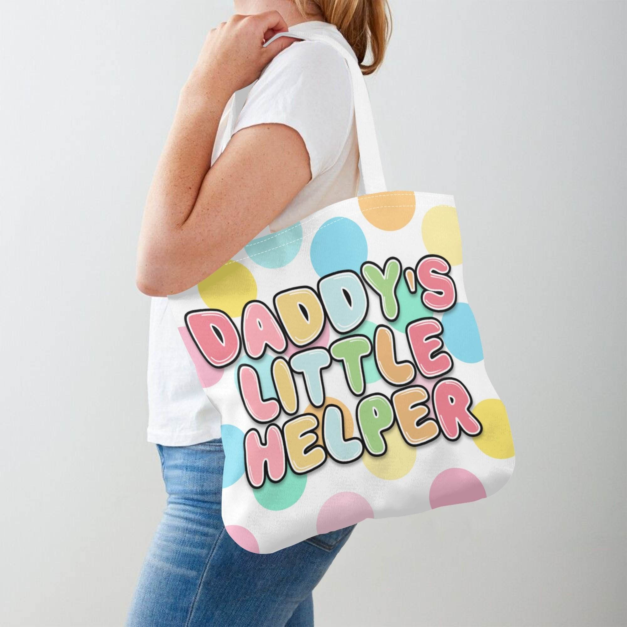 Daddys Little Helper Cloth Tote Bag - Puppy's Aesthetics