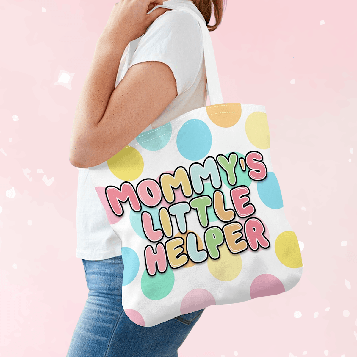 Mommys Little Helper Cloth Tote Bag - Puppy's Aesthetics