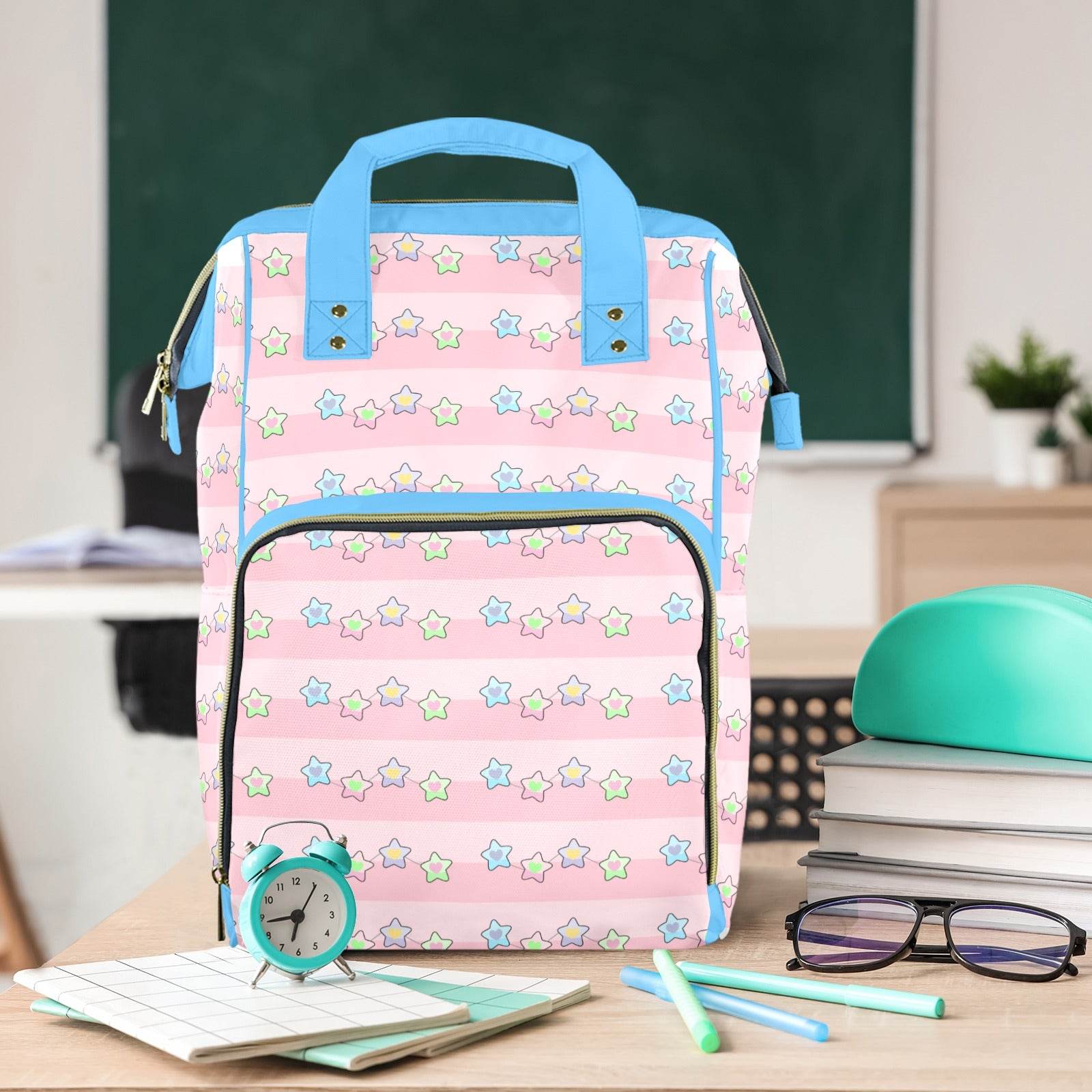 Cosmic Stripes Large Diaper Bag - Puppy's Aesthetics