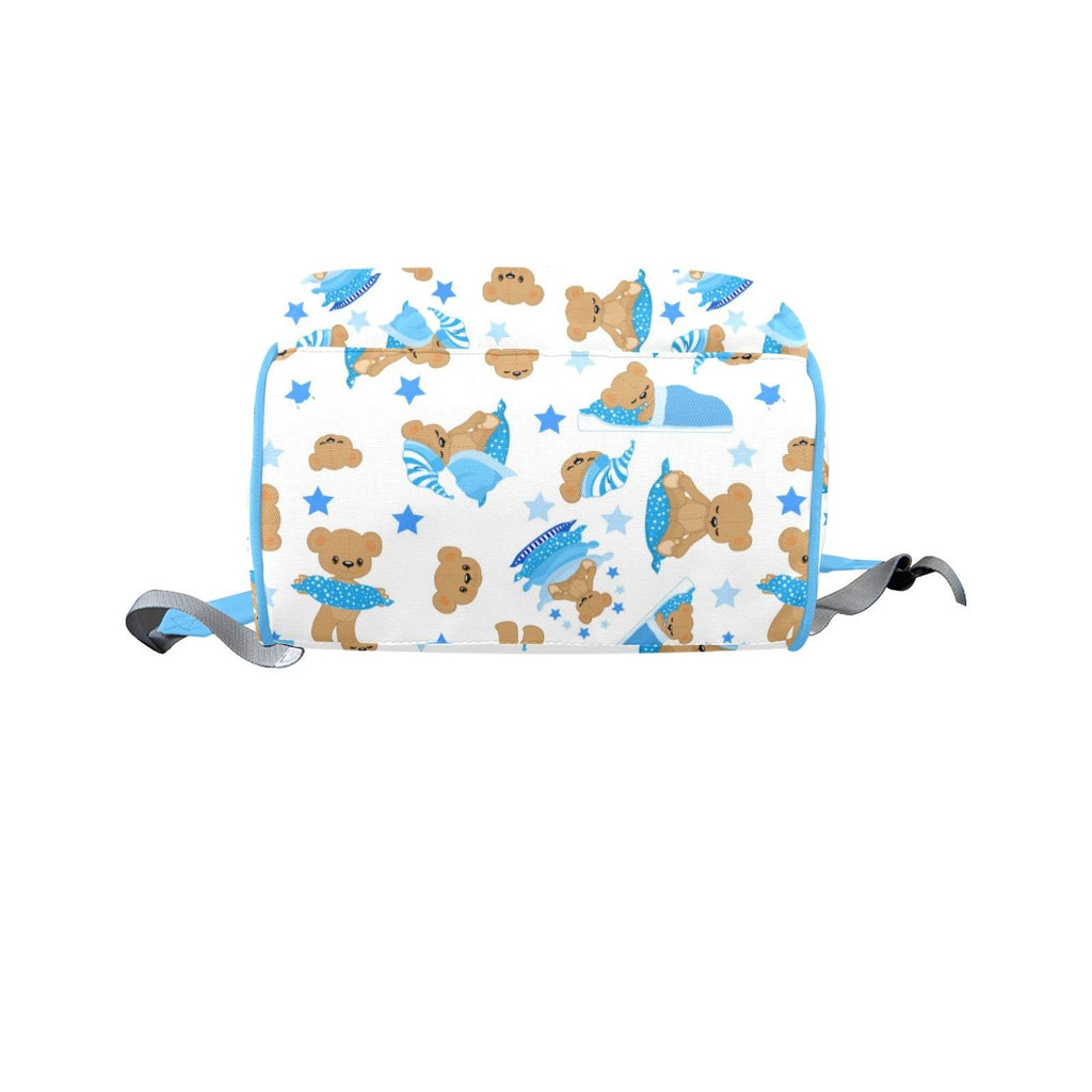 Cozy Blue Bear Large Diaper Bag - Puppy's Aesthetics