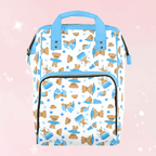 Cozy Blue Bear Large Diaper Bag - Puppy's Aesthetics