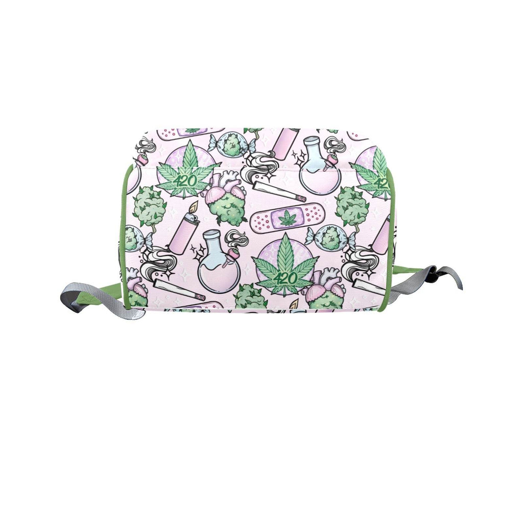 Pink Cannabis Large Diaper Bag - Puppy's Aesthetics