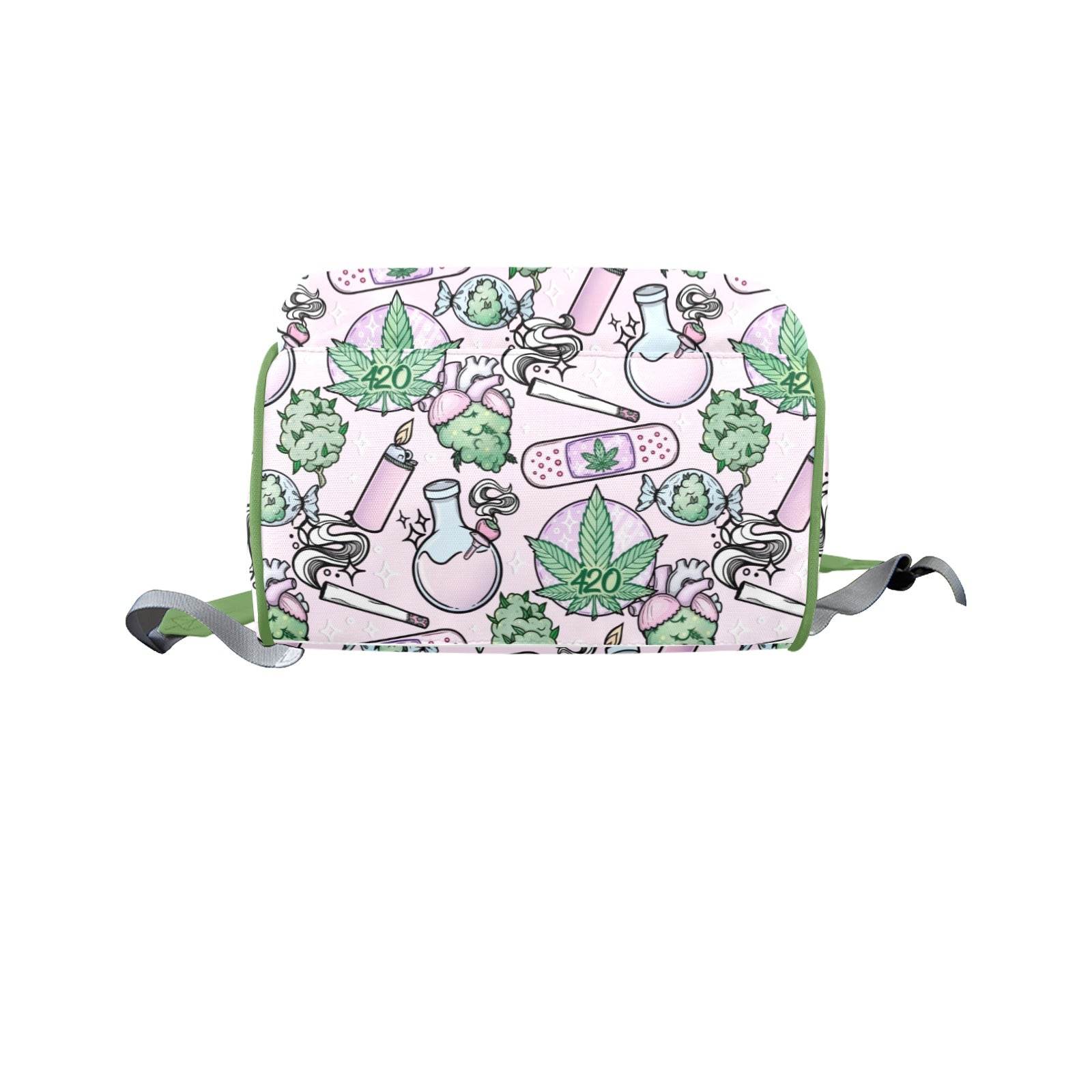 Pink Cannabis Large Diaper Bag - Puppy's Aesthetics