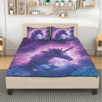 Pastel Unicorn Quilt Bed Set - Puppy's Aesthetics