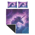 Pastel Unicorn Quilt Bed Set - Puppy's Aesthetics