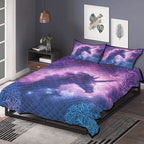 Pastel Unicorn Quilt Bed Set - Puppy's Aesthetics
