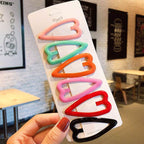 Rainbow Candy Heart Hair Clips - Puppy's Aesthetics