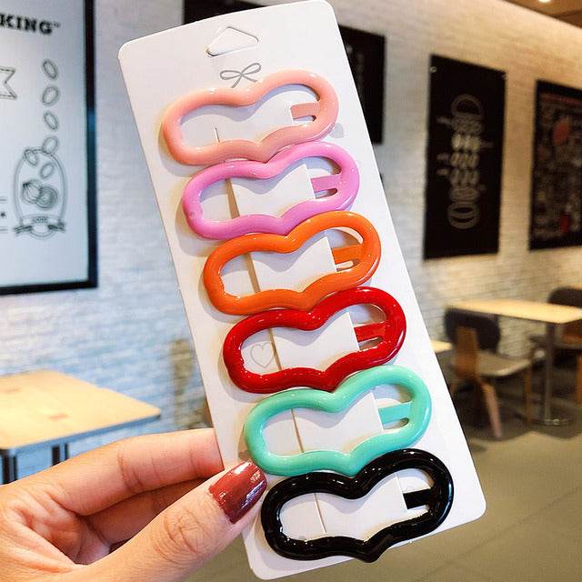 Rainbow Candy Heart Hair Clips - Puppy's Aesthetics