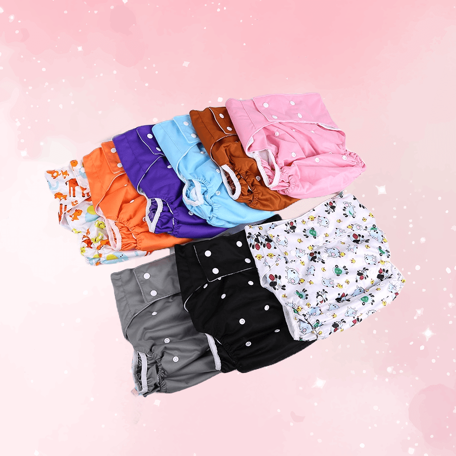 Adult Snap-Button Adjustable Diaper (Colors) - Puppy's Aesthetics