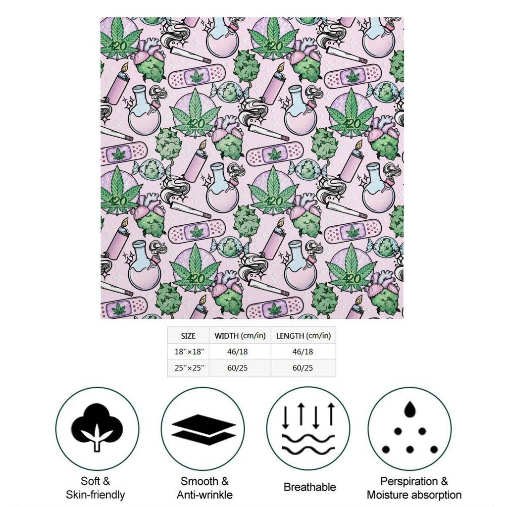 Pink Cannabis Bandana Bib - Puppy's Aesthetics