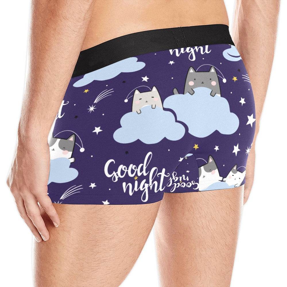 'Goodnight' Blue Kitty Briefs - Puppy's Aesthetics