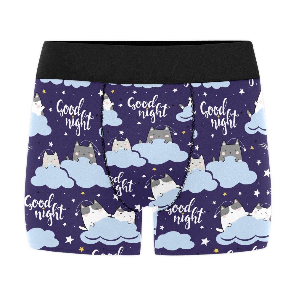 'Goodnight' Blue Kitty Briefs - Puppy's Aesthetics