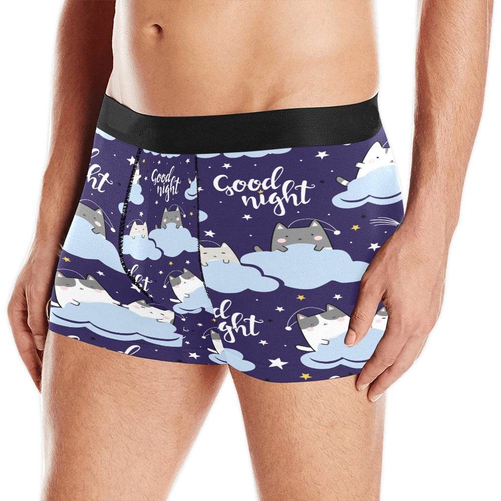 'Goodnight' Blue Kitty Briefs - Puppy's Aesthetics