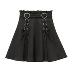Gothic Heart High Waist Mini Bandage Skirt (Colors) - Puppy's Aesthetics