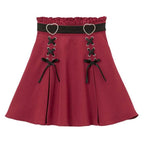 Gothic Heart High Waist Mini Bandage Skirt (Colors) - Puppy's Aesthetics