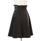 Gothic Heart High Waist Mini Bandage Skirt (Colors) - Puppy's Aesthetics